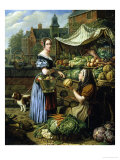 Market Stall in Bruges Giclée-Druck von Henri Voordecker