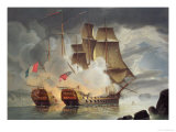 Encounter Between the Mars and the Hercules, c.1798 Giclee Print by John C. Schetky