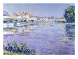 The Lake of Boitsfort, Houses of the Chausee de la Hulpe Giclée-tryk af Paul Mathieu