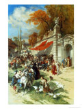 Carousing Soldiers Giclee-trykk av Emile Antoine Bayard