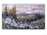 Rhododendrons and Butterflies Reproduction procédé giclée par Marion Ellis Rowan