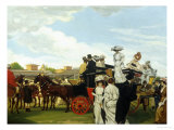 Day at the Races, Longchamps Giclee Print by Tony Minartz