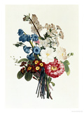 Bouquet of Camellia and Auricula Giclee Print by Jean Louis Prevost