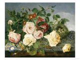 Still Life of Roses and Morning Glory Giclee Print by Eloise Harriet Stannard