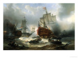 Naval Engagement Giclee Print by Francois Musin