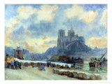 Notre Dame, Paris Giclee Print by Albert-Charles Lebourg