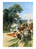 Travelling Circus reproduction procédé giclée par Emile Antoine Bayard