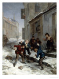 Winter Frolics Giclee Print by Andre Henri Dargelas