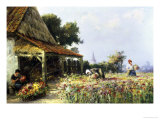 The Field of Flowers Giclee-trykk av William Bataille
