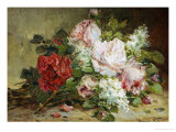 Bouquet of Roses and Lilac Giclee Print by Dominique-Hubert Rozier