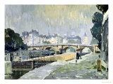 View of the Seine, Paris Giclée-tryk af Paul Mathieu