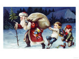 Christmas Joys Spread near and Far Giclee Print