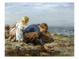 Shrimping Giclee Print by William Marshall Brown