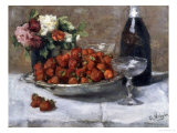 Still Life with Champagne and Strawberries Giclée-Druck von Isidor Verheyden