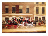 Mail Coaches Outside the Angel, Islington reproduction procédé giclée par James Pollard