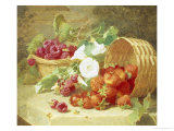 Baskets of Strawberries, Raspberries and Convolvulus Giclée-Druck von Eloise Harriet Stannard