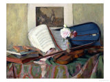 Still Life with Violin Giclee Print by Henri Ottmann