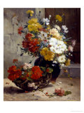 Still Life of Summer Flowers Giclee Print by Eugene Henri Cauchois