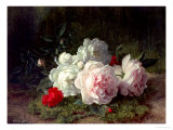 Roses on a Mossy Bank Giclee Print by Jules Medard
