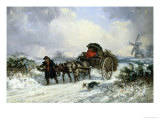 Home from the Market with the Christmas Holly Giclee Print by Thomas Smythe