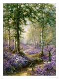 The Bluebell Wood Giclée-tryk af Alfred Fontville de Breanski The Bluebell Wood Giclée-tryk af Alfred Fontville de Breanski