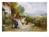 Peeling Potatoes Reproduction procédé giclée par Ernest Walbourn