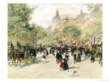 Boulevard Haussmann, Paris Lámina giclée por Jean Francois Raffaelli