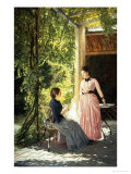 Sur la terrasse Reproduction procédé giclée par Max Nonnenbruch