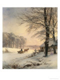 Carro tirado por un caballo Lámina giclée por Anders Andersen-Lundby