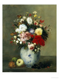 Still Life with Summer Flowers and Fruit Giclée-Druck von Antoine Vollon