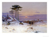 Winter Sheperd Giclee-trykk av Charles Brooke Branwhite