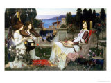 Sainte Cécilia reproduction procédé giclée par John William Waterhouse