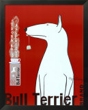 Bull Terrier bebiendo té Pósters por Ken Bailey Bull Terrier bebiendo té Pósters por Ken Bailey