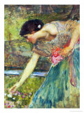 Gathering Roses reproduction procédé giclée par John William Waterhouse
