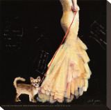 Lady and Dog Stretched Canvas Print by Steff Green Lady and Dog Stretched Canvas Print by Steff Green