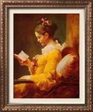Young Girl Reading Posters by Jean-Honoré Fragonard