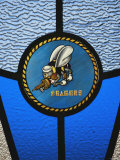 A Single Seabee Logo Built Into a Stained-Glass Window, Al Asad, Iraq Photographic Print by Stocktrek Images 