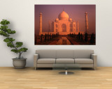 Taj Mahal Glows at Sunrise, Agra, Uttar Pradesh, India Reproduction murale géante