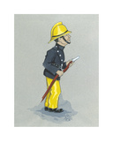 The Fireman Reproduction procédé giclée Premium par Simon Dyer