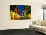 Flags Hanging Over the Empty Bourbon Street at Night, New Orleans, Louisiana, USA Mural Flags Hanging Over the Empty Bourbon Street at Night, New Orleans, Louisiana, USA Mural