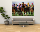 Course de chevaux Reproduction murale géante par Peter Walton