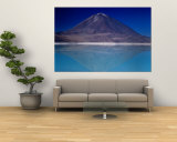 Volcan Lincancabur Reflected in Lake, Lake Verde, Bolivia Wall Mural by Brent Winebrenner