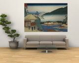 View from Seven Hot Springs at Hakone"" Reproduction murale géante par Ando Hiroshige