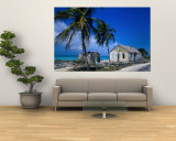 Buildings from an Old Settlement on the Shore, Cat Island, Bahamas Wall Mural