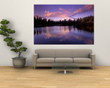 Mt. Hood Reflected in Mirror Lake, Oregon Cascades, USA Wall Mural by Janis Miglavs