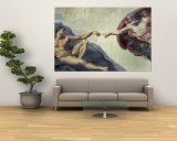 The Creation of Adam, circa 1510 (Detail) Wall Mural by Michelangelo Buonarroti 