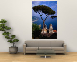 Bâtisse surplombant la côte d'Amalfi, Ravello, Campanie, Italie Reproduction murale géante