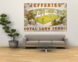 A Royal Lawn Tennis Set For 4 Players Made By Jefferies, Woolwich, Circa 1875 Mural A Royal Lawn Tennis Set For 4 Players Made By Jefferies, Woolwich, Circa 1875 Mural