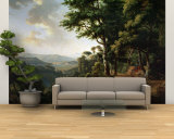 Jean-Jacques Rousseau Meditating in the The Park at La Rochecordon Near Lyon in 1770 Wall Mural – Large by Alexandre Hyacinthe Dunouy