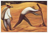 Les paysans Posters par Diego Rivera